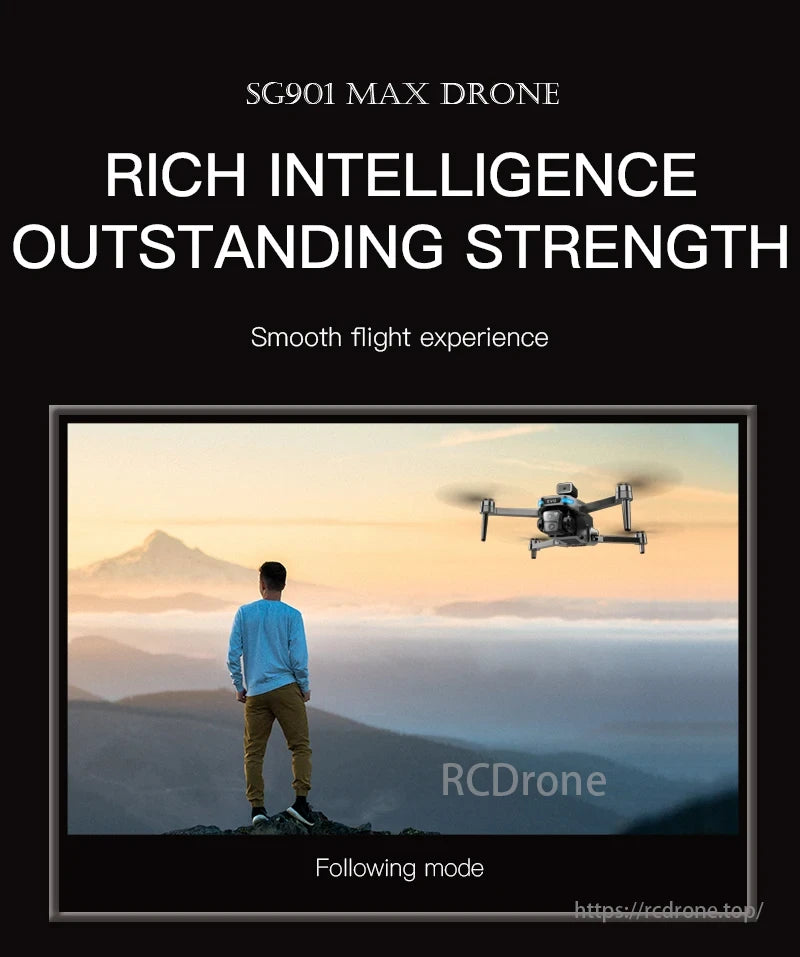 SG901 MAX GPS Drone, SG901 Max Drone: Rich intelligence, outstanding strength, smooth flight experience.
