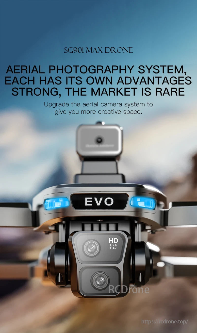 SG901 MAX GPS Drone, SG901 Max Drone provides an advanced aerial photography system with unique advantages, HD cameras in EVO model for more creative upgrades.