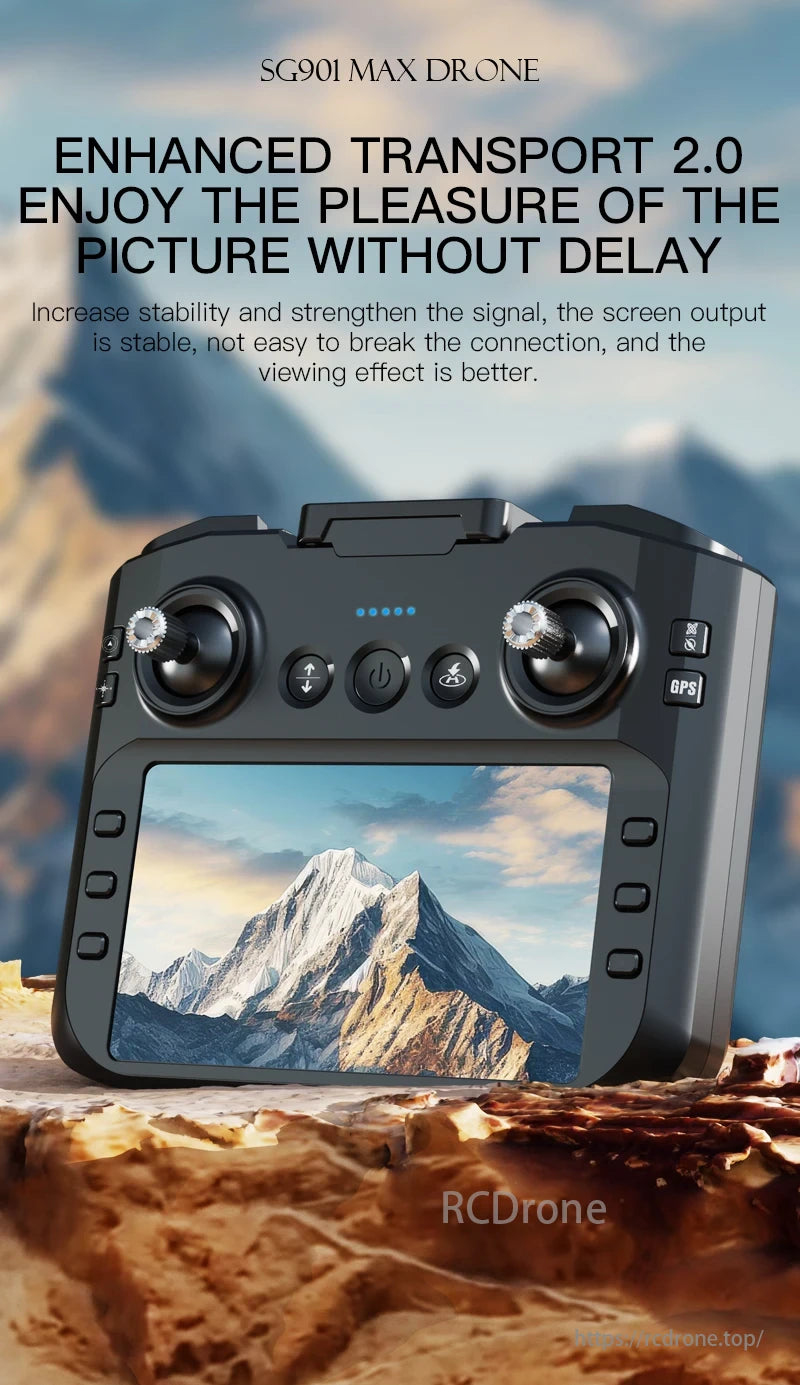 SG901 MAX GPS Drone, SG901 MAX DRONE provides stable, delay-free viewing with enhanced signal strength and connection reliability.