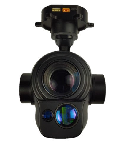 TOPOTEK SIP30L30A Podwójny lekki gimbal do drona - 30-krotny zoom optyczny + dalmierz laserowy 3000m 3-osiowy stabilizowany gimbal z wyjściem IP