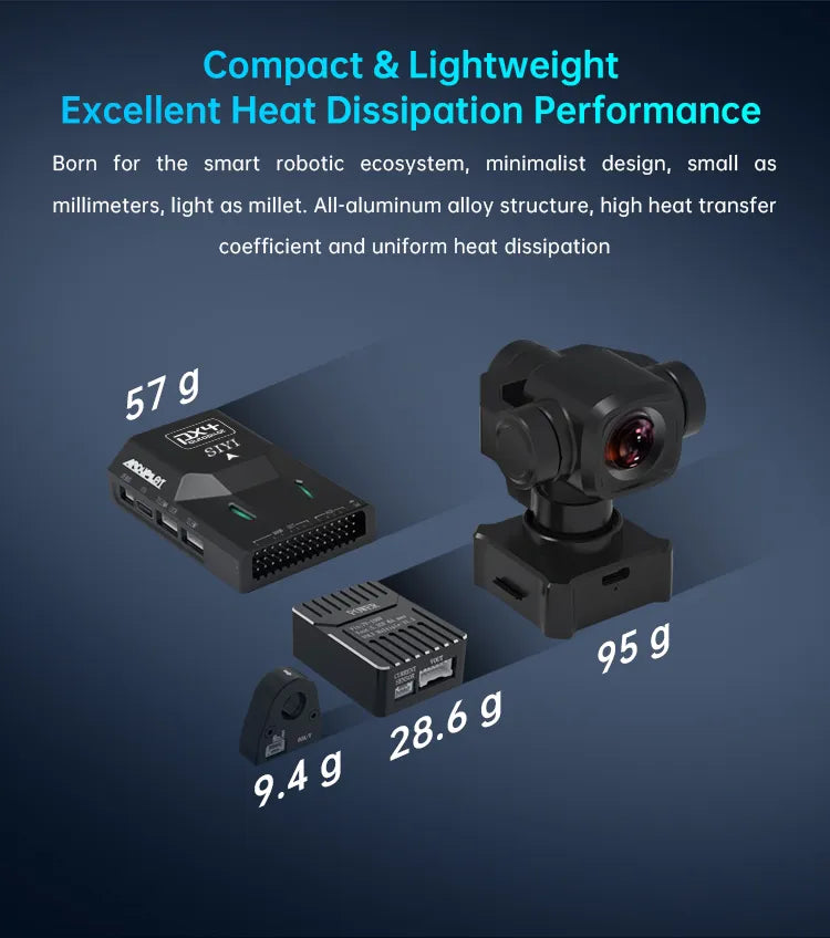 SIYI Hall Sensor Power Module, Compact & Lightweight device with excellent heat dissipation performance and minimalist design for smart robotic ecosystem.