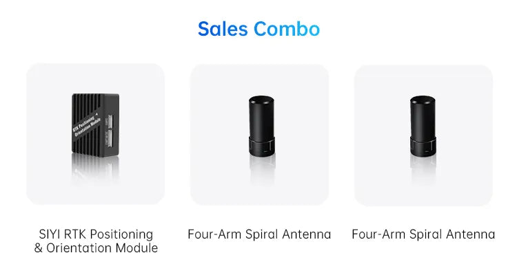 Siyi RTK GPS Module, Siyi RTK positioning module uses a four-arm spiral antenna for precise location and orientation.