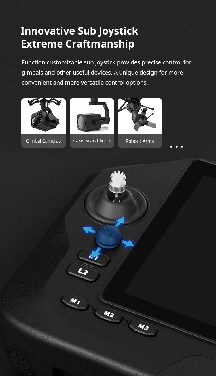 SIYI UniRC 7 / 7 Pro, The Innovative Sub Joystick provides precise control for various devices with its unique design offering convenient and versatile control options.