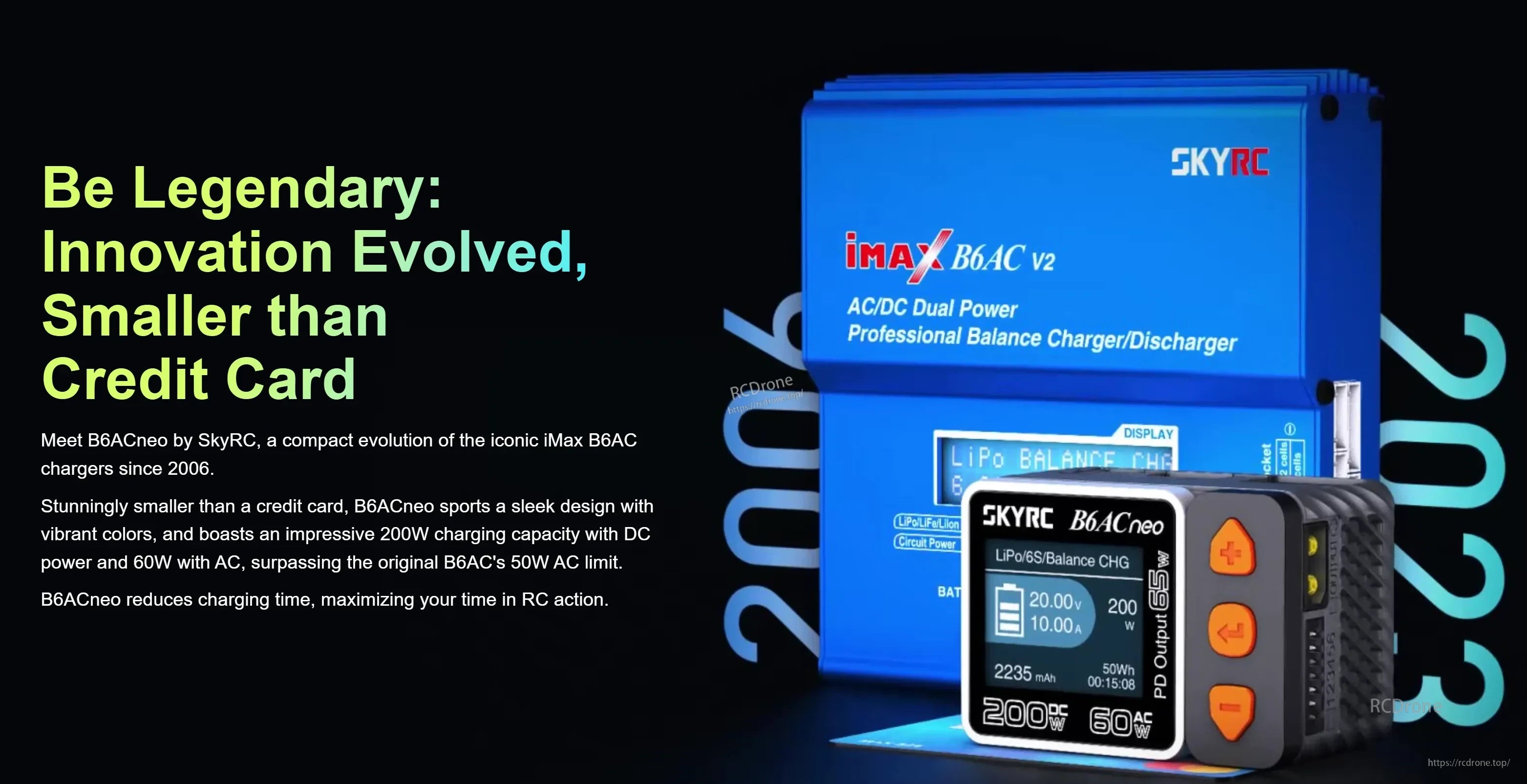 SKYRC B6ACNeo Balance Charger 200W DC / 60W AC