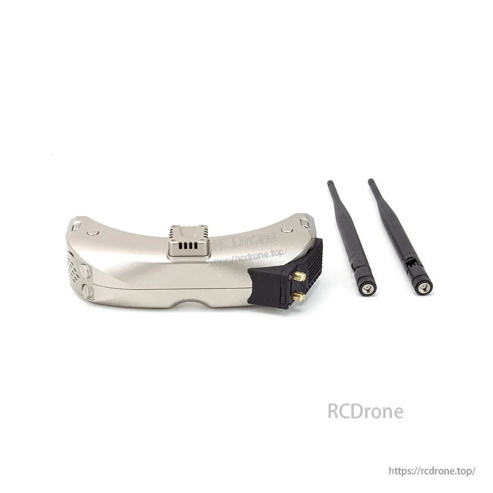 SKYZONE 1.2G antenna rubber-duck whips beside a compatible FPV receiver module with screw-on ports
