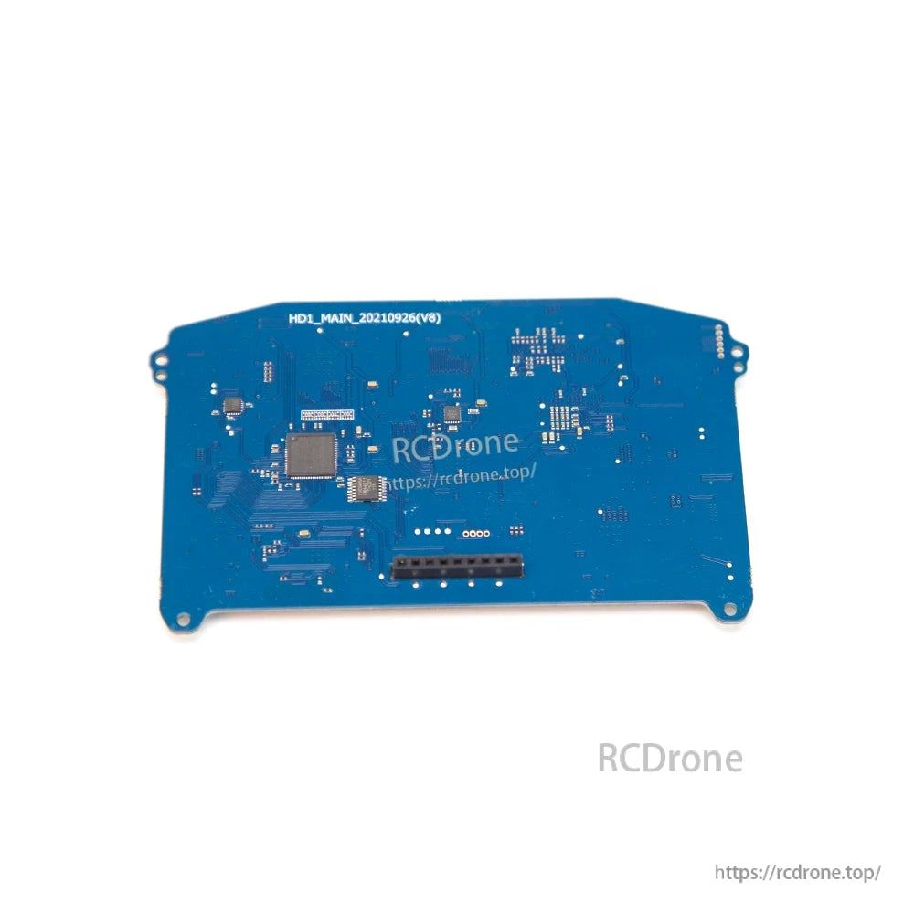 Cobra X goggle mainboard PCB, rear side view with connector header
