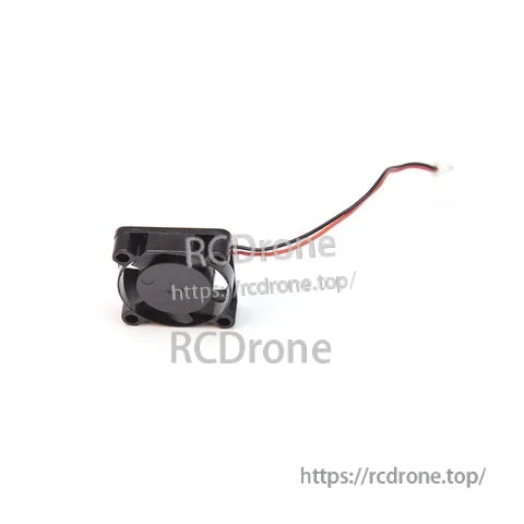 Side profile of the SKYZONE SKY04X/EV300O fan showing low-profile housing and attached wiring