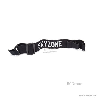 SKYZONE FPV Goggle Wide Strap full length view showing buckle, slider adjuster, and stitched logo