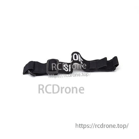 Adjustable black FPV goggle head strap with slider buckle and loop end for securing SKYZONE goggles