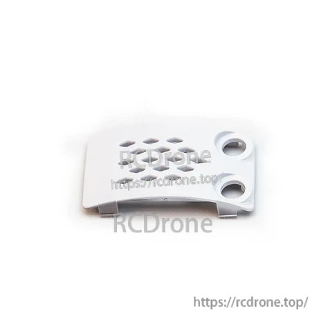White vented bay cover for SKYZONE SKY04X goggles, angled view showing curved profile and mounting tabs