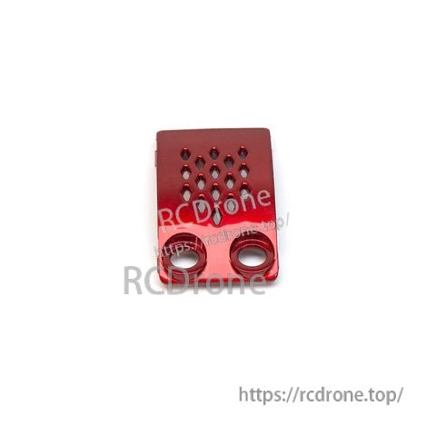 Red vented bay cover for SKYZONE SKY04X FPV goggles with two circular openings
