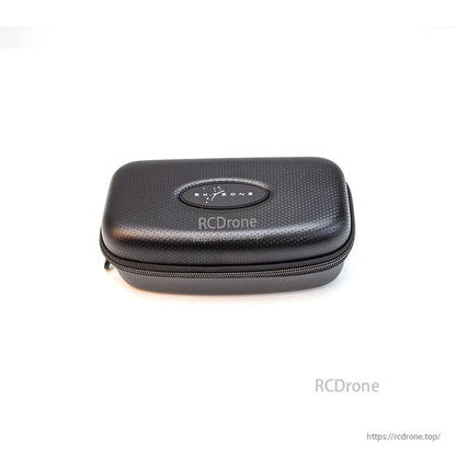 Closed Skyzone goggle carry case on white background with full-length zipper around the edge