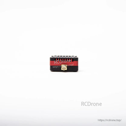 SKYZONE VT7550 CNC 7.5G 5W VTX end view showing SMA port and vented heat-sink top
