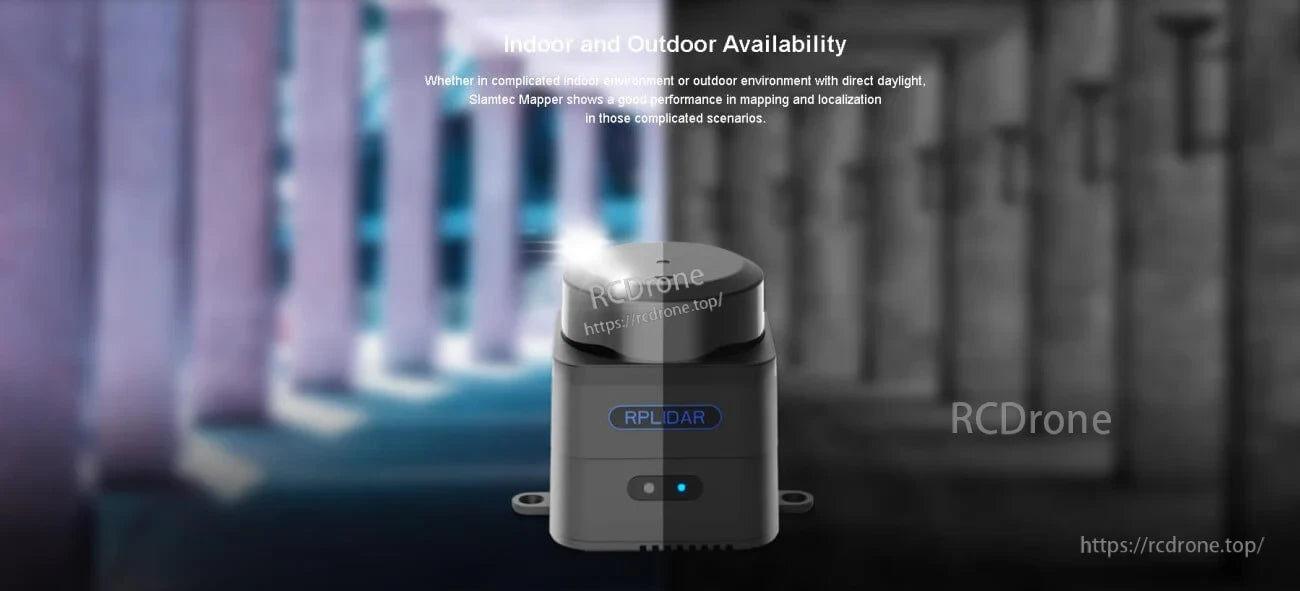 Mapper M2M3 LiDAR sensor with indoor/outdoor availability callout for daylight-capable mapping use