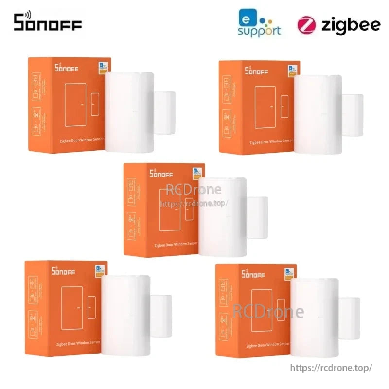 SONOFF SNZB-04P Zigbee Door Window Sensor, SONOFF SNZB-04P Zigbee door/window sensor offers tamper alerts, 5-year battery, local scenes, and works with Alexa, Google Assistant, and e-support for smart home integration.