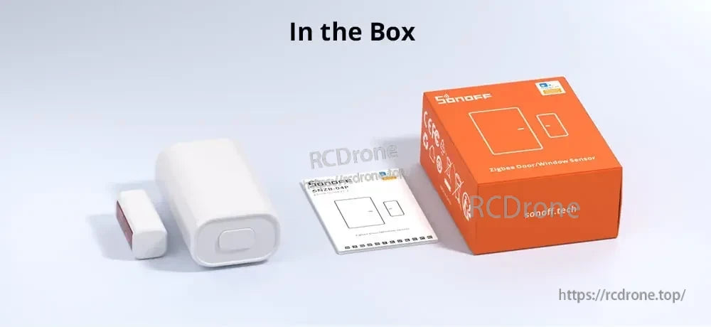SONOFF SNZB-04P Zigbee Door Window Sensor with accessories and box