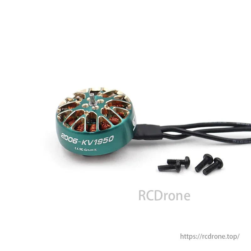 SPARKHOBBY XSPEED 2006 1950KV brushless motor for 3.5-inch Cinewhoop FPV drone, with 1.5mm shaft and 4-6S battery compatibility.