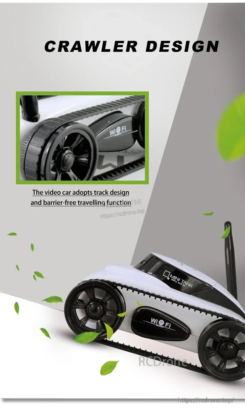 SQN-019 FPV RC Tank, Crawler design Wi-Fi mini tank RC car with track system