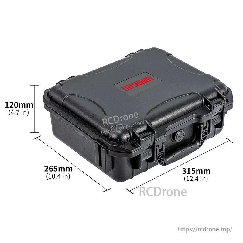 STARTRC hard case for DJI Osmo Action 5 Pro, 2-layer IP67 waterproof PP box with EVA foam, size 315x265x120mm.