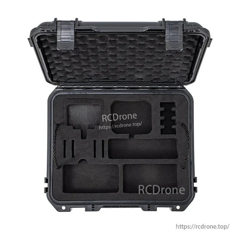STARTRC 2-layer hard case for DJI Osmo Action 5 Pro, IP67 waterproof, with EVA foam, ideal for safe travel and storage of camera accessories.