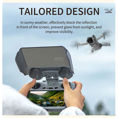 Custom design reduces screen reflection and sunlight glare, improving visibility in bright conditions for a better drone remote control experience.