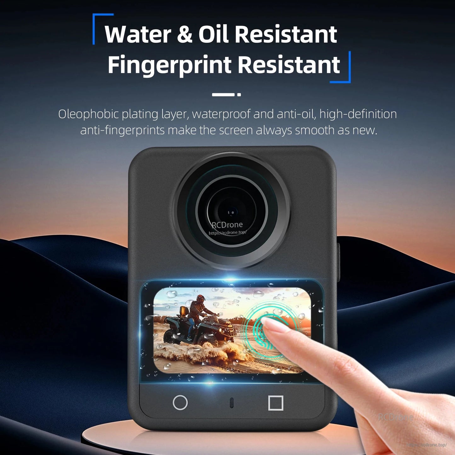 Waterproof, oil-resistant screen protector with oleophobic layer; fingerprint resistant, high-definition, smooth surface, and durable protection.