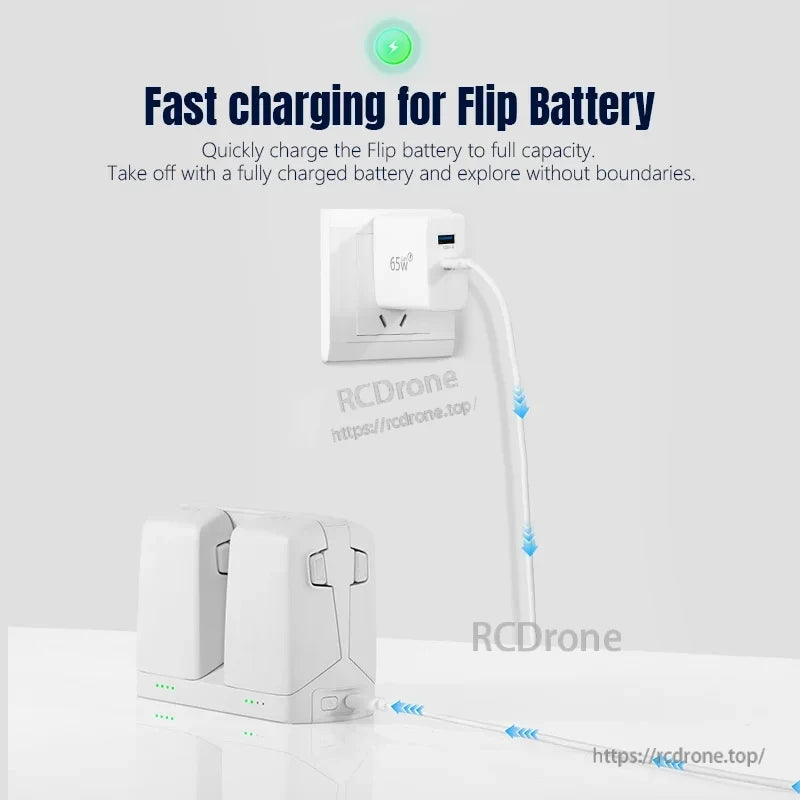 STARTRC 65W GaN Fast Charger, 65W GaN Fast Charger for Flip Battery