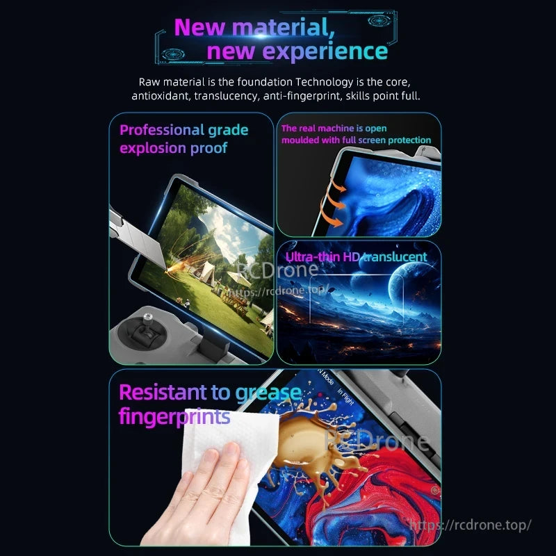 STARTRC AR Mavic 4 Pro Screen, Advanced explosion-proof, ultra-thin HD screen protector with full coverage, grease and fingerprint resistance for superior drone display protection.