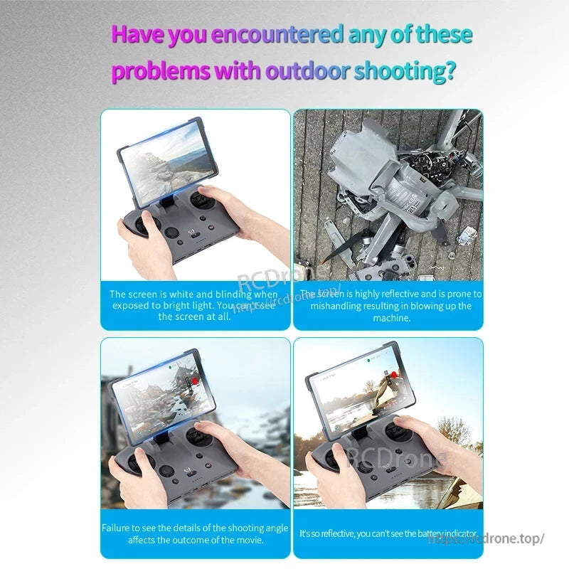 STARTRC AR Mavic 4 Pro Screen, Screen glare reduces outdoor visibility; anti-reflective protection enhances clarity and helps view battery indicators in bright light.