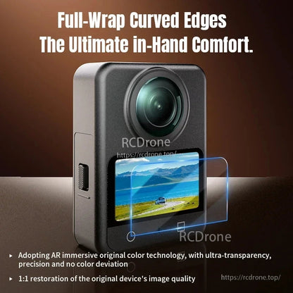 Curved edges ensure comfort; AR technology provides clear, accurate display with no color deviation and true 1:1 image restoration. (24 words)