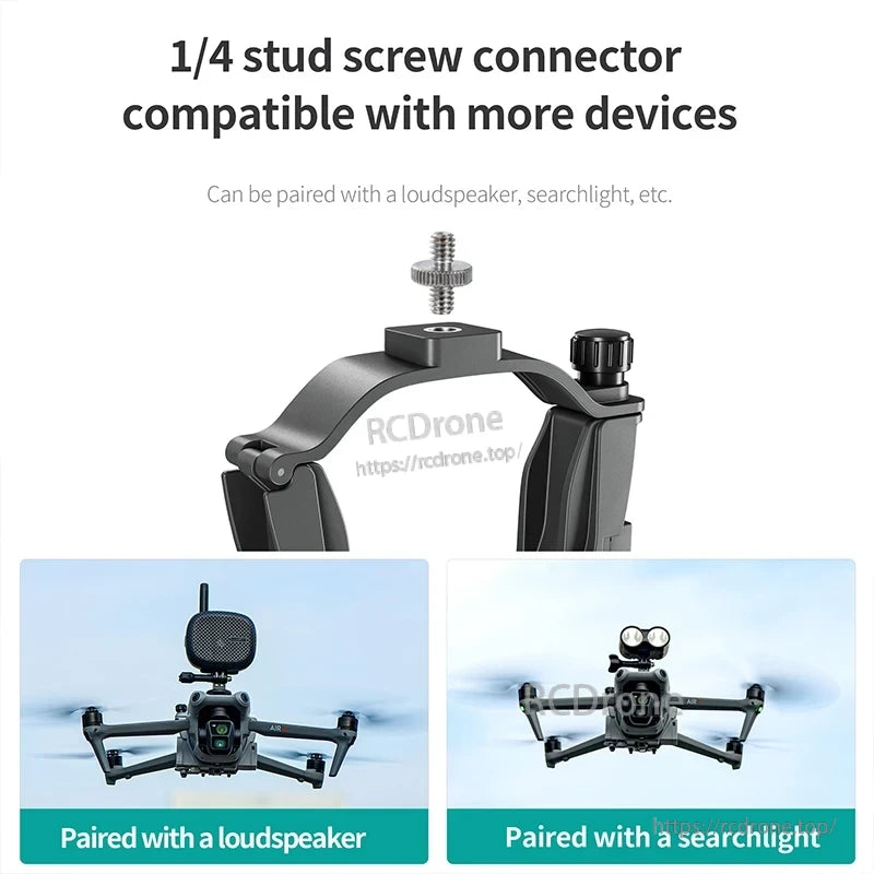 STARTRC Airdrop, 1/4 stud screw connector for loudspeaker and searchlight compatibility