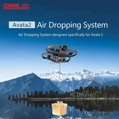 STARTRC Airdrop, STARTRC Avata2 dropper: 400g payload, 55g weight, ABS+PC material, Type-C, top mount holder for drones.