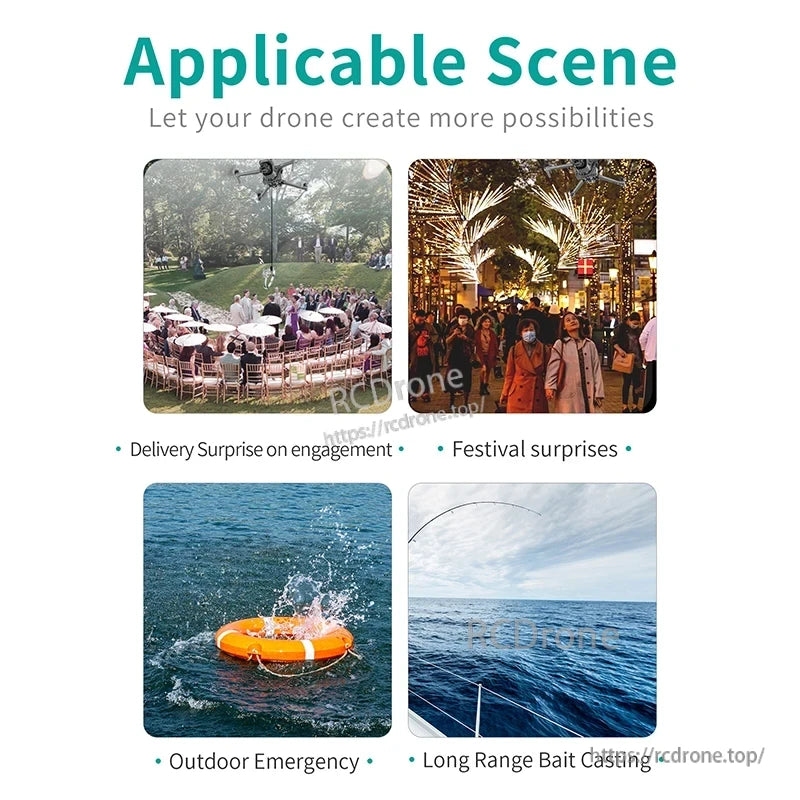 STARTRC Airdrop, Ideal for engagement surprises, festivals, emergency aid, and long-range bait casting using drones.