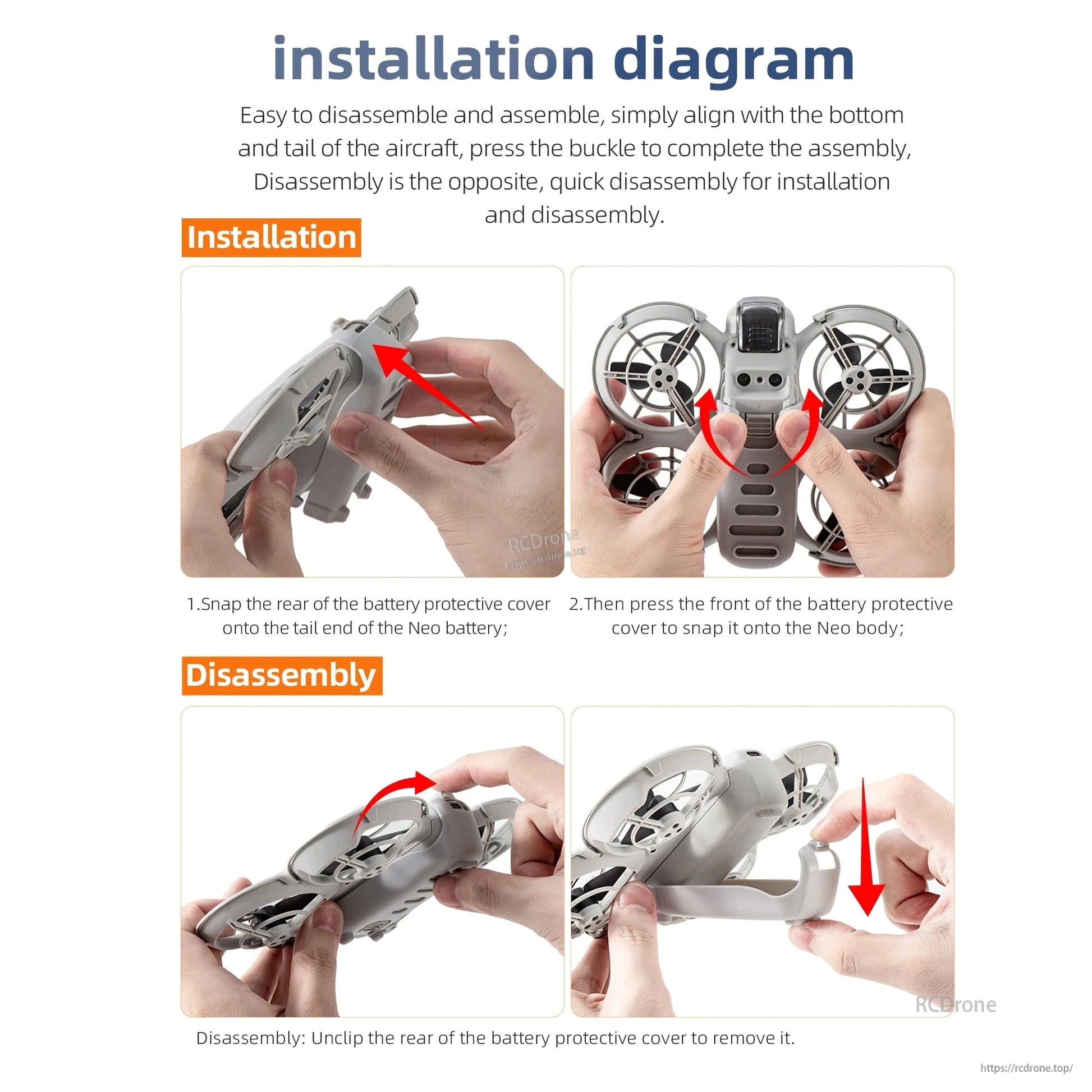 Introducing STARTRC Anti-drop Protective Case for DJI Neo Battery, providing maximum protection with easy installation and disassembly.