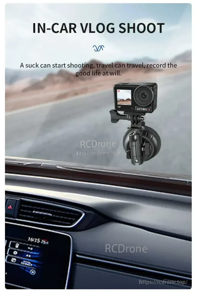 STARTRC Camera Mount, In-car vlog shoot with action camera mount