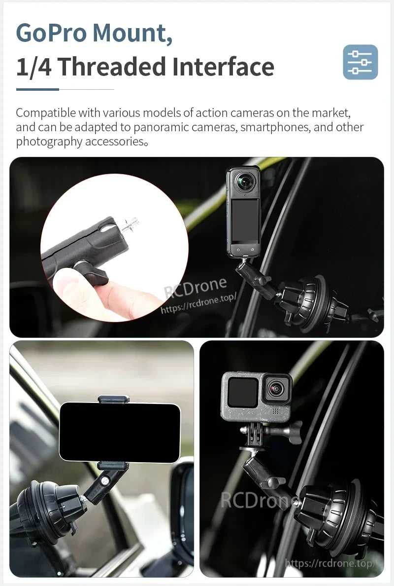 STARTRC Camera Mount, GoPro Mount with 1/4 Threaded Interface for Cameras and Smartphones