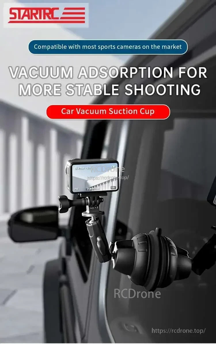 STARTRC Camera Mount, STARTRC car vacuum suction cup for secure sports camera mounting.