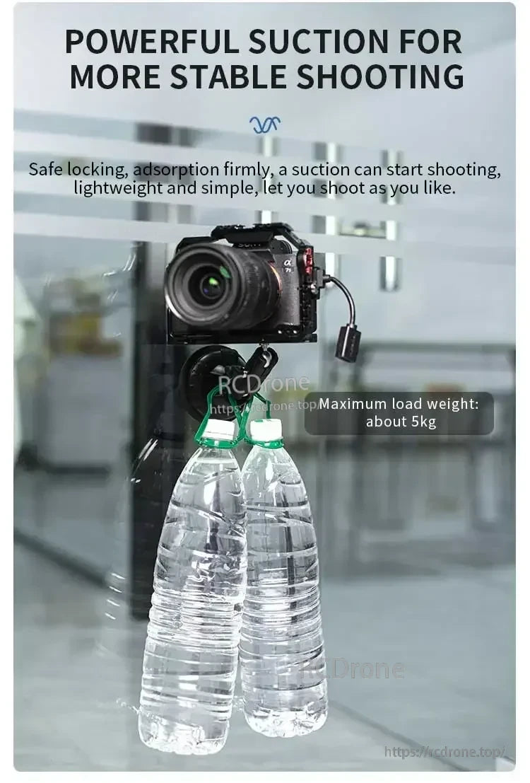STARTRC Camera Mount, Strong suction mount supports up to 5kg, lightweight and secure, ideal for stable camera shooting.