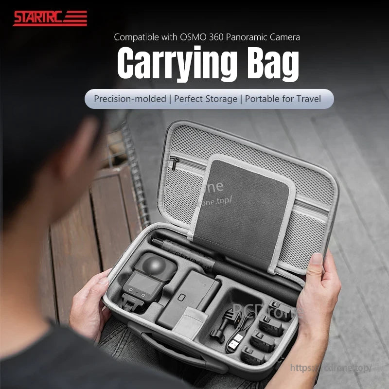STARTRC Camera Shoulder Bag, STARTRC carrying bag for OSMO 360 camera features molded design for secure storage and easy portability.