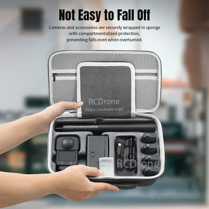 STARTRC Camera Shoulder Bag, Securely padded compartments with sponge protection keep cameras and accessories from falling, even when tipped over.