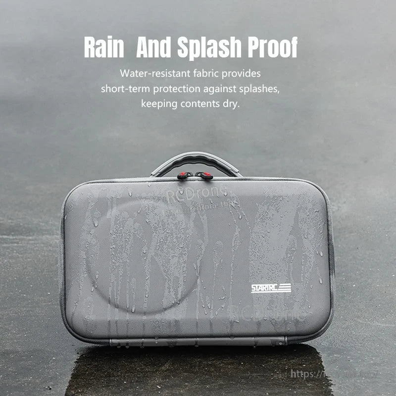 STARTRC Camera Shoulder Bag, Water-resistant fabric repels rain and splashes, keeping contents dry; STARTRC logo is clearly visible.