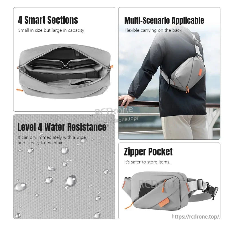 STARTRC Camera Storage Bag, Compact, waterproof bag with four smart sections and zipper pocket for secure storage; ideal for multi-scenario use.