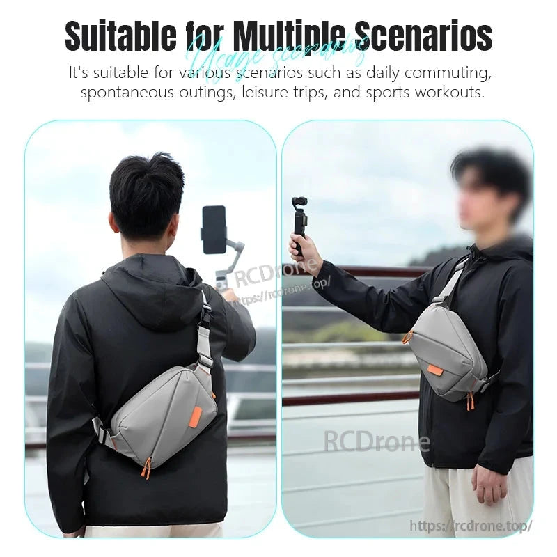 STARTRC Camera Storage Bag, Waterproof cross-body bag for DJI and Insta360 cameras. Perfect for travel, commuting, and workouts. Protects gear during outdoor activities.