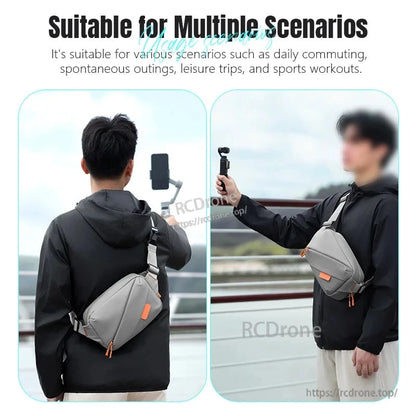 STARTRC Camera Storage Bag, Waterproof cross-body bag for DJI and Insta360 cameras. Perfect for travel, commuting, and workouts. Protects gear during outdoor activities.
