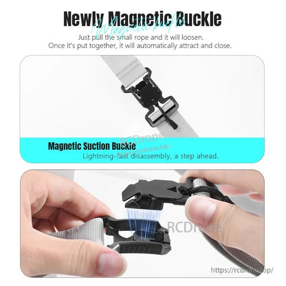 STARTRC Camera Storage Bag, New magnetic buckle loosens with a pull and automatically closes, enabling quick, tool-free assembly and disassembly.
