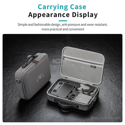 Durable PU leather case with lycra lining for DJI Mini 4 Pro, fits RC 2 controller and accessories.
