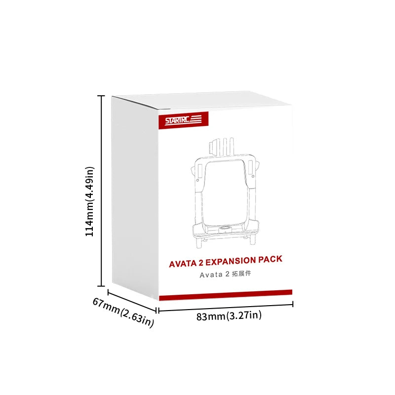 STARTRC Charger Accessory: LED Searchlight, STARTRC Avata 2 Expansion Pack includes an LED searchlight; compact 114x83x67mm design enhances drone functionality and visibility.