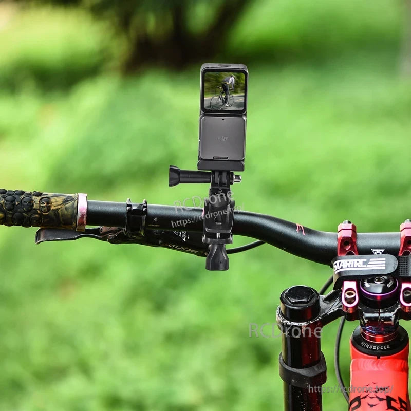 STARTRC For DJI Action 5 Pro Bicycle Holder, Hold DJI action camera on bike handlebars with this mount bracket, compatible with GoPro and other cameras.