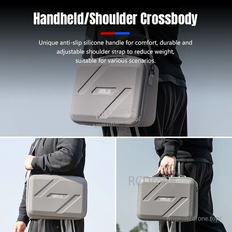STARTRC DJI Flip Carry Case, Crossbody case with anti-slip handle and adjustable strap.