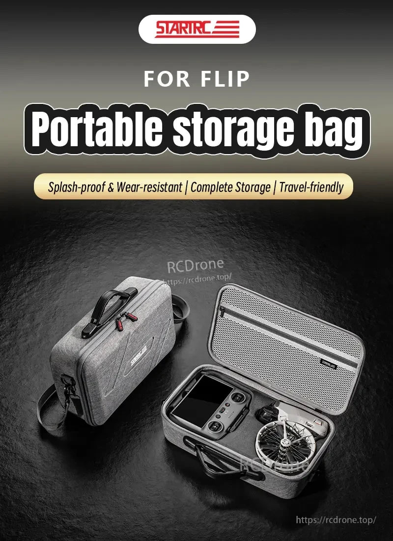 STARTRC DJI Flip Carry Case, Compact, splash-proof DJI Flip bag with secure compartments, wear-resistant materials, and durable, travel-friendly design.